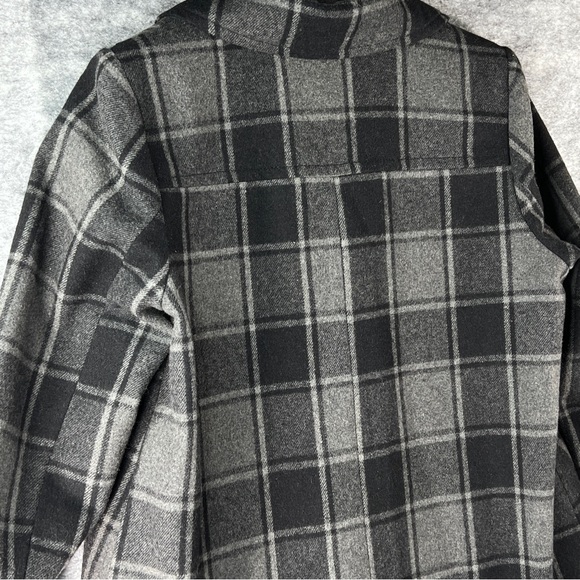 Maternity Wool Coat Sz MED Old Navy Gray Black Pockets Fully-Lined Toggle Close - Picture 12 of 14